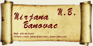 Mirjana Banovac vizit kartica